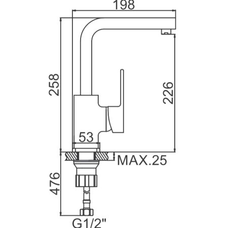 Смеситель LEDEME L4030-2 хром