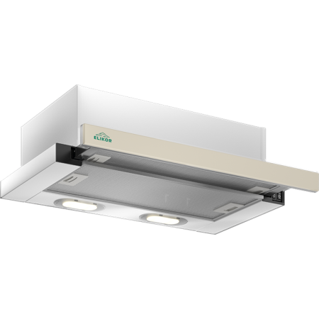 Встраиваемая вытяжка ELIKOR Интегра GLASS 60П-650-В2Л белый/бежевое стекло
