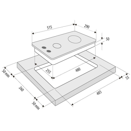 Газовая варочная поверхность KRONA CALORE 30WH