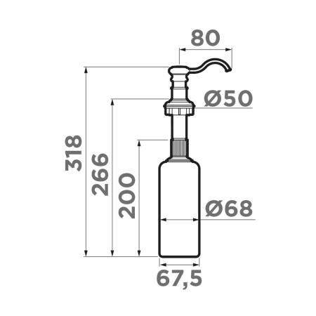 Дозатор OMOIKIRI ОМ-01-CH шампань