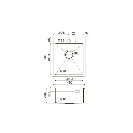 Врезная мойка OMOIKIRI Akisame 41-GB графит