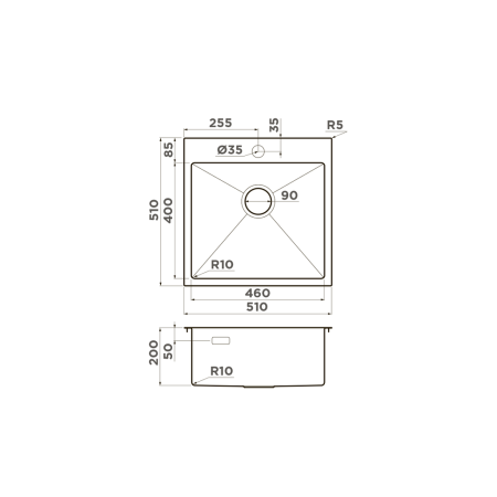 Врезная мойка OMOIKIRI Akisame 51-GB графит