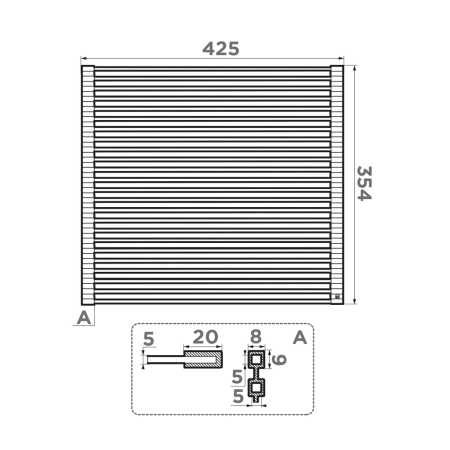Ролл-мат для мойки OMOIKIRI ROLL-02-IN нержаеющая сталь/черный