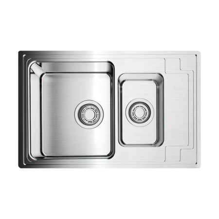 Врезная мойка OMOIKIRI Mizu 78-2-IN нержавеющая сталь