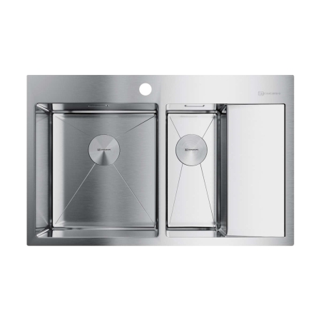 Врезная мойка OMOIKIRI Akisame 78-2-IN-L нержавеющая сталь