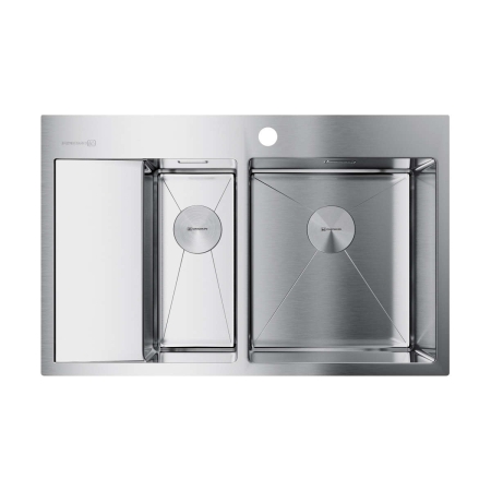 Врезная мойка OMOIKIRI Akisame 78-2-IN-R нержавеющая сталь