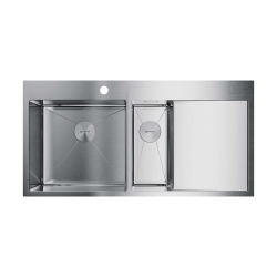 Врезная мойка OMOIKIRI Akisame 100-2-IN-L нержавеющая сталь