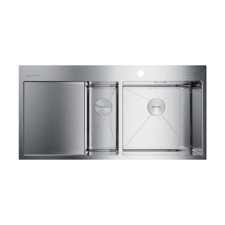 Врезная мойка OMOIKIRI Akisame 100-2-IN-R нержавеющая сталь