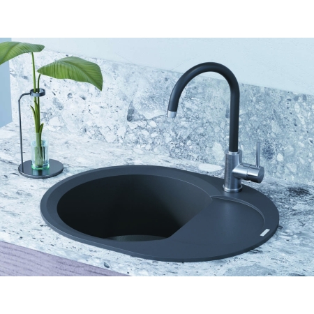 Врезная мойка OMOIKIRI Sakaime 60E-BL Tetogranit/черный