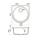 Врезная мойка OMOIKIRI Akegata 51-SA ARTGRANIT/бежевый