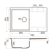 Врезная мойка OMOIKIRI Daisen 78-PA ARTGRANIT/пастила