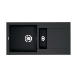 Врезная мойка OMOIKIRI Sakaime 86-2-BL Tetogranit/черный