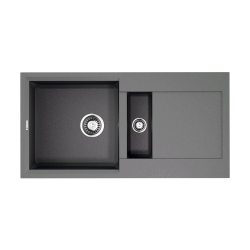 Врезная мойка OMOIKIRI Sakaime 86-2-GR Tetogranit/leningrad grey