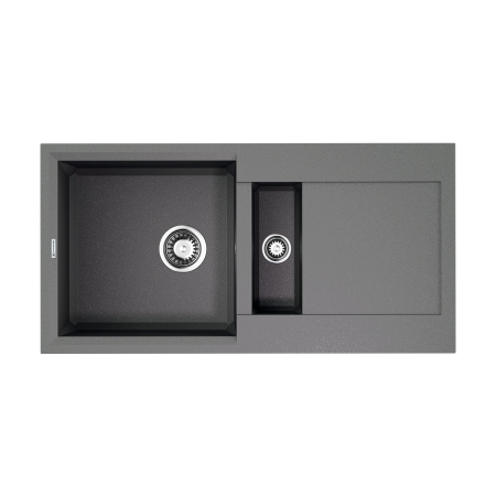 Врезная мойка OMOIKIRI Sakaime 86-2-GR Tetogranit/leningrad grey