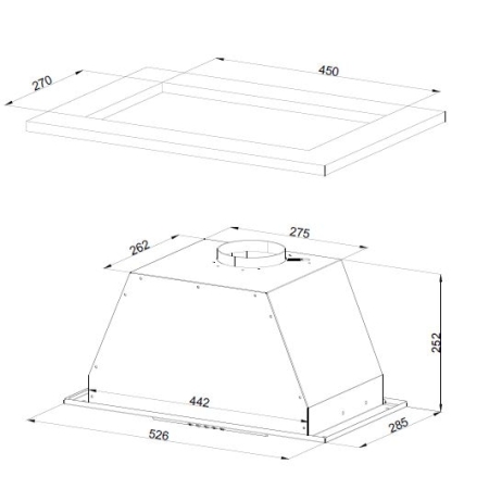Полновстраиваемая вытяжка KUPPERSBERG INLINEA 52WX