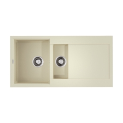 Врезная мойка OMOIKIRI Sakaime 100-2-BE Tetogranit/ваниль
