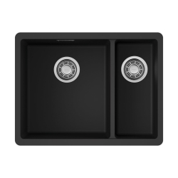 Мойка подстольный монтаж OMOIKIRI Kata 55-2-U-BL ARTGRANIT/черный