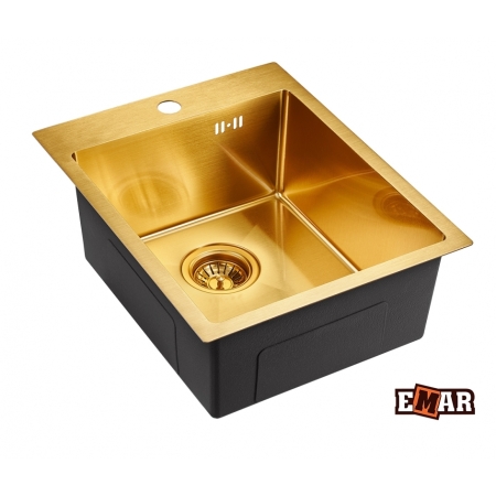 Врезная мойка EMAR EMB-128A PVD Nano Golden