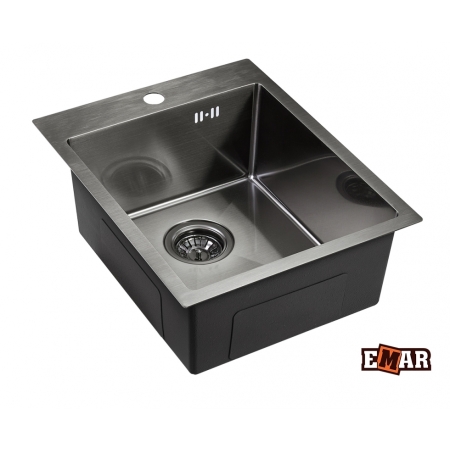 Врезная мойка EMAR EMB-128A PVD Nano Dark