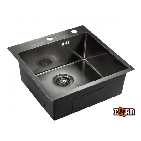 Врезная мойка EMAR EMB-117A PVD Nano Dark