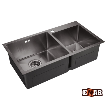 Врезная мойка EMAR EMB-210 PVD Nano Dark