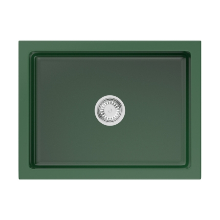 Мойка подстольный монтаж OMOIKIRI Mikura 61-RG Glossy Natceramic/royal green глянцевый
