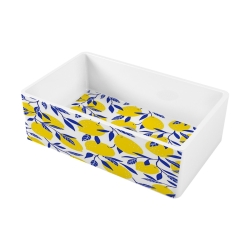 Мойка подстольный монтаж OMOIKIRI Mikura 76-Lemon Natceramic/white