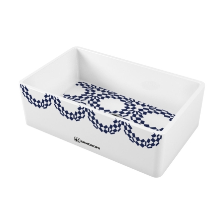 Мойка подстольный монтаж OMOIKIRI Mikura 76-Tokio 2 Natceramic/white