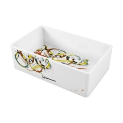Мойка подстольный монтаж OMOIKIRI Mikura 76-Tokio 3 Natceramic/white