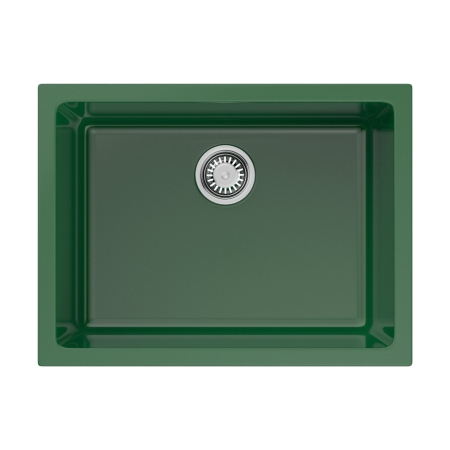 Мойка подстольный монтаж OMOIKIRI Okinoshima 61-U/I-RG Glossy Natceramic/royal green глянцевый