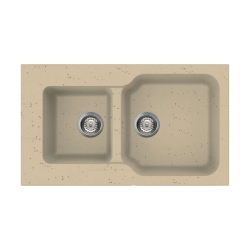 Врезная мойка OMOIKIRI Maru 86-2-CH Tetogranit/шампань