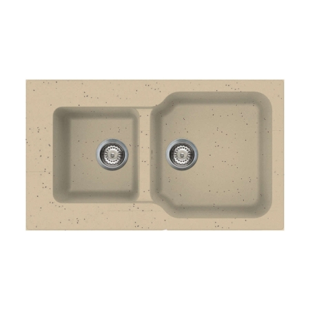 Врезная мойка OMOIKIRI Maru 86-2-CH Tetogranit/шампань