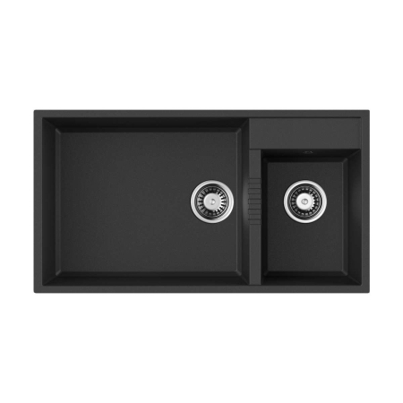 Мойка подстольный монтаж OMOIKIRI Tedori 85-2-U-BL Tetogranit/черный