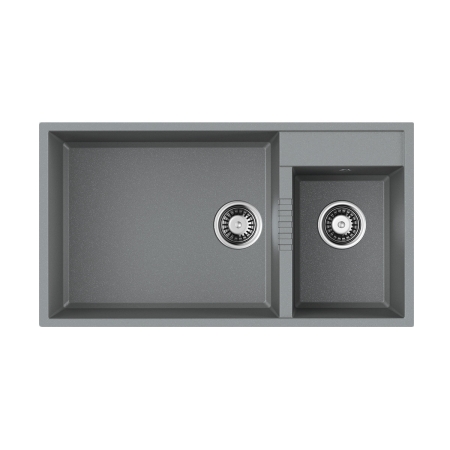 Мойка подстольный монтаж OMOIKIRI Tedori 85-2-U-GR Tetogranit/leningrad grey