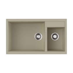 Врезная мойка OMOIKIRI Tedori 86-2-LB-BE Tetogranit/ваниль