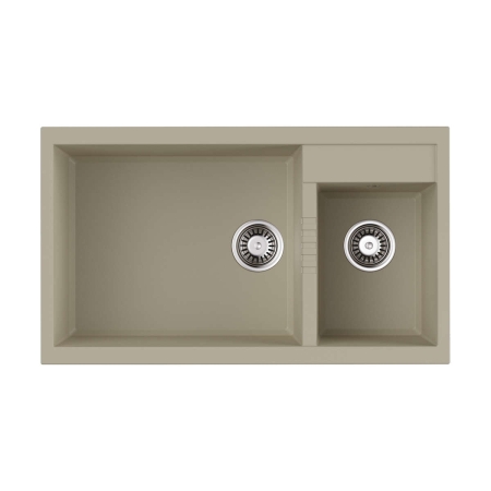 Врезная мойка OMOIKIRI Tedori 86-2-LB-BE Tetogranit/ваниль