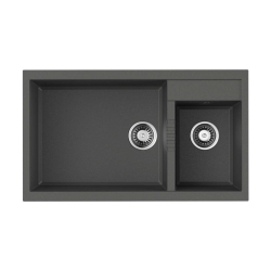 Врезная мойка OMOIKIRI Tedori 86-2-LB-PL Tetogranit/платина