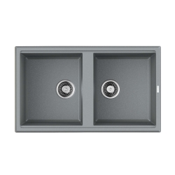 Врезная мойка OMOIKIRI Tedori 86-2-GR Tetogranit/leningrad grey