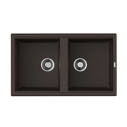 Врезная мойка OMOIKIRI Tedori 86-2-DC Tetogranit/темный шоколад