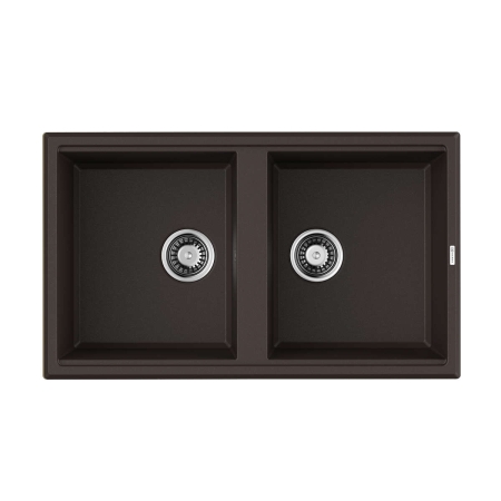 Врезная мойка OMOIKIRI Tedori 86-2-DC Tetogranit/темный шоколад