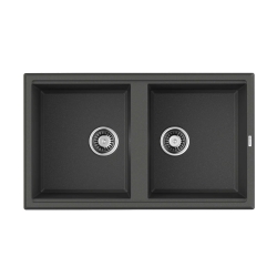 Врезная мойка OMOIKIRI Tedori 86-2-PL Tetogranit/платина