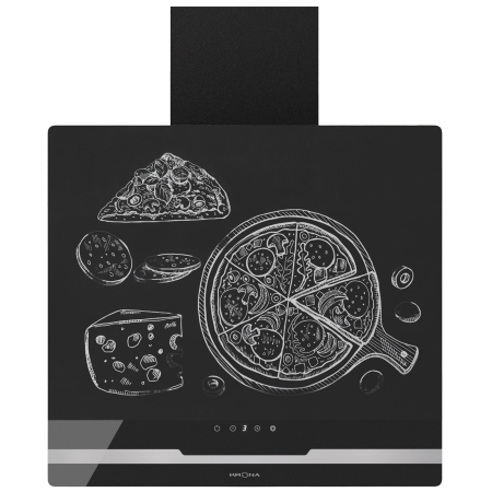 Пристенная вытяжка KRONA DOMENIKA 600BLACK/INOXS