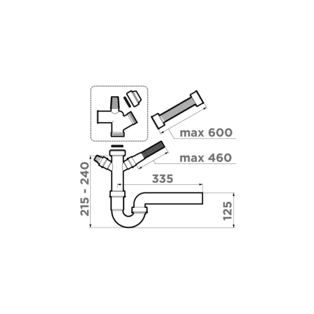 Отводная арматура для измельчителя OMOIKIRI NA-01