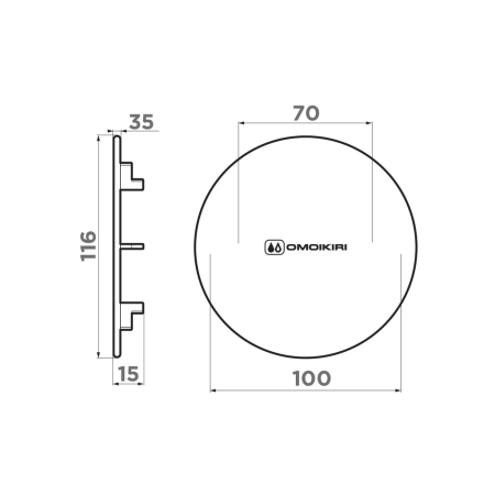 Декоративная накладка для выпуска OMOIKIRI DEC-LG светлое золото
