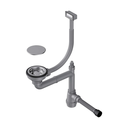 Арматура для одночашевых моек с прямоугольным переливом OMOIKIRI WK-1C-IN нержавеющая сталь