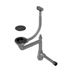 Арматура для одночашевых моек с прямоугольный переливом OMOIKIRI WK-1C-GB