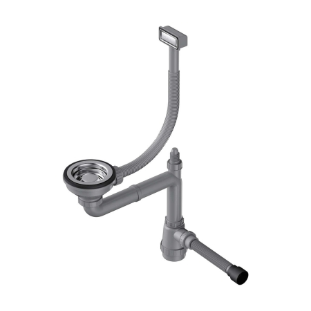 Арматура для одночашевых моек с прямоугольный переливом OMOIKIRI WK-1-IN нержавеющая сталь