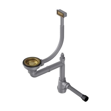 Арматура для одночашевых моек с прямоугольный переливом OMOIKIRI WK-1-AB античная латунь