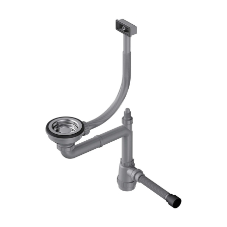 Арматура для одночашевых моек со скрытым переливом OMOIKIRI WK-1-S-IN нержавеющая сталь