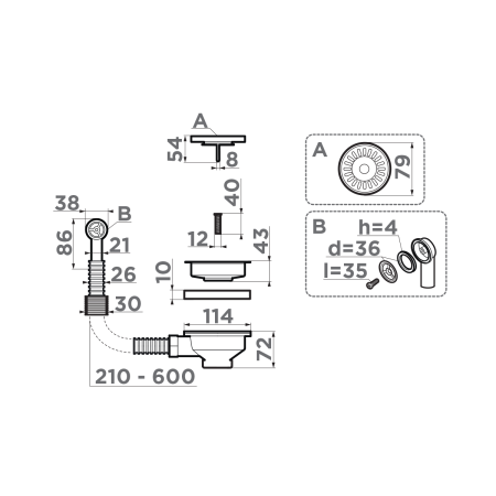 Сменный комплект решеток для стоп-вентиля OMOIKIRI D-01-AB